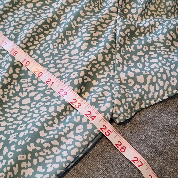 Ounaya Boho Style Tunic  Fully Lined Aqua Animal print Blouse/Top 2XL - Picture 6 of 7